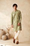 Outluk Wedding Vol 60 Silk Mens Kurta With Pajama 
